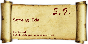 Streng Ida névjegykártya