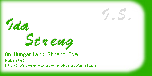 ida streng business card